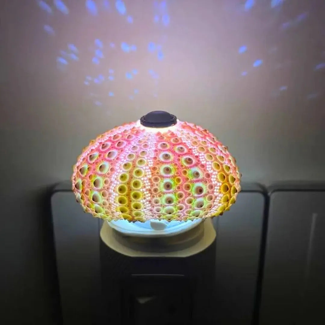 Szklana Lampa Nocna LED Z Kloszem Kopułowym