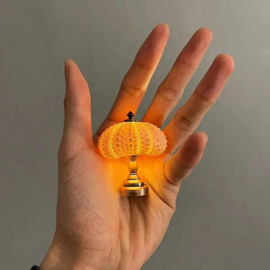 Szklana Lampa Nocna LED Z Kloszem Kopułowym
