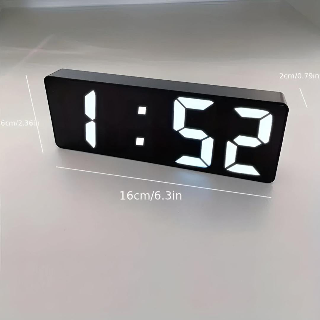 Budzik LED Z Lustrem Do Sypialni Z Funkcją Drzemki I Temperaturą
