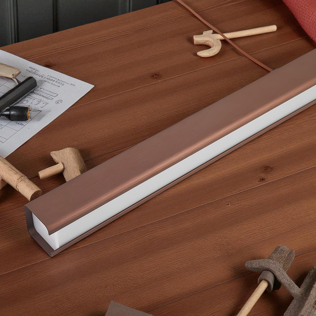 Industrialna Liniowa Lampa Wisząca LED Z Geometrycznym Designem