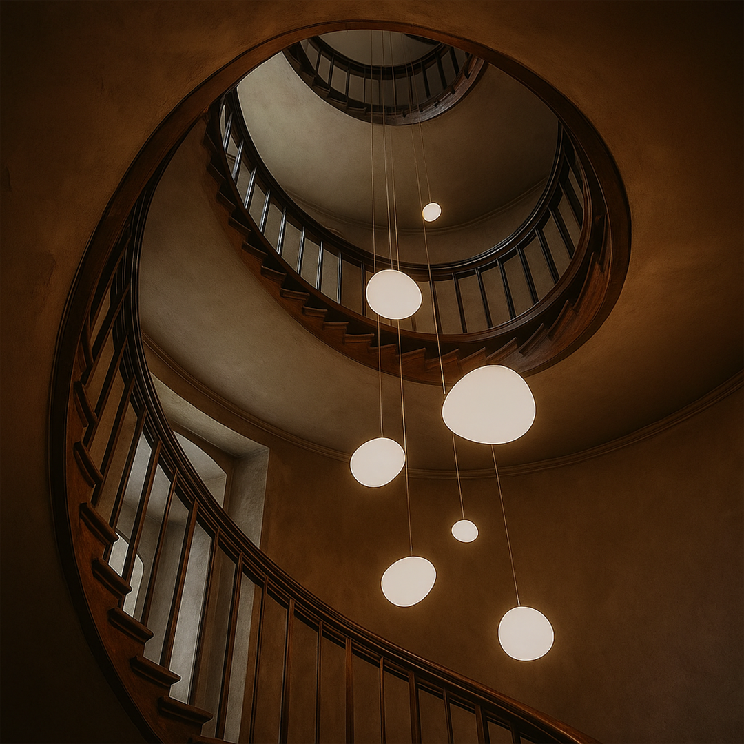 Minimalistyczna Okrągła Metalowa Lampa Wisząca