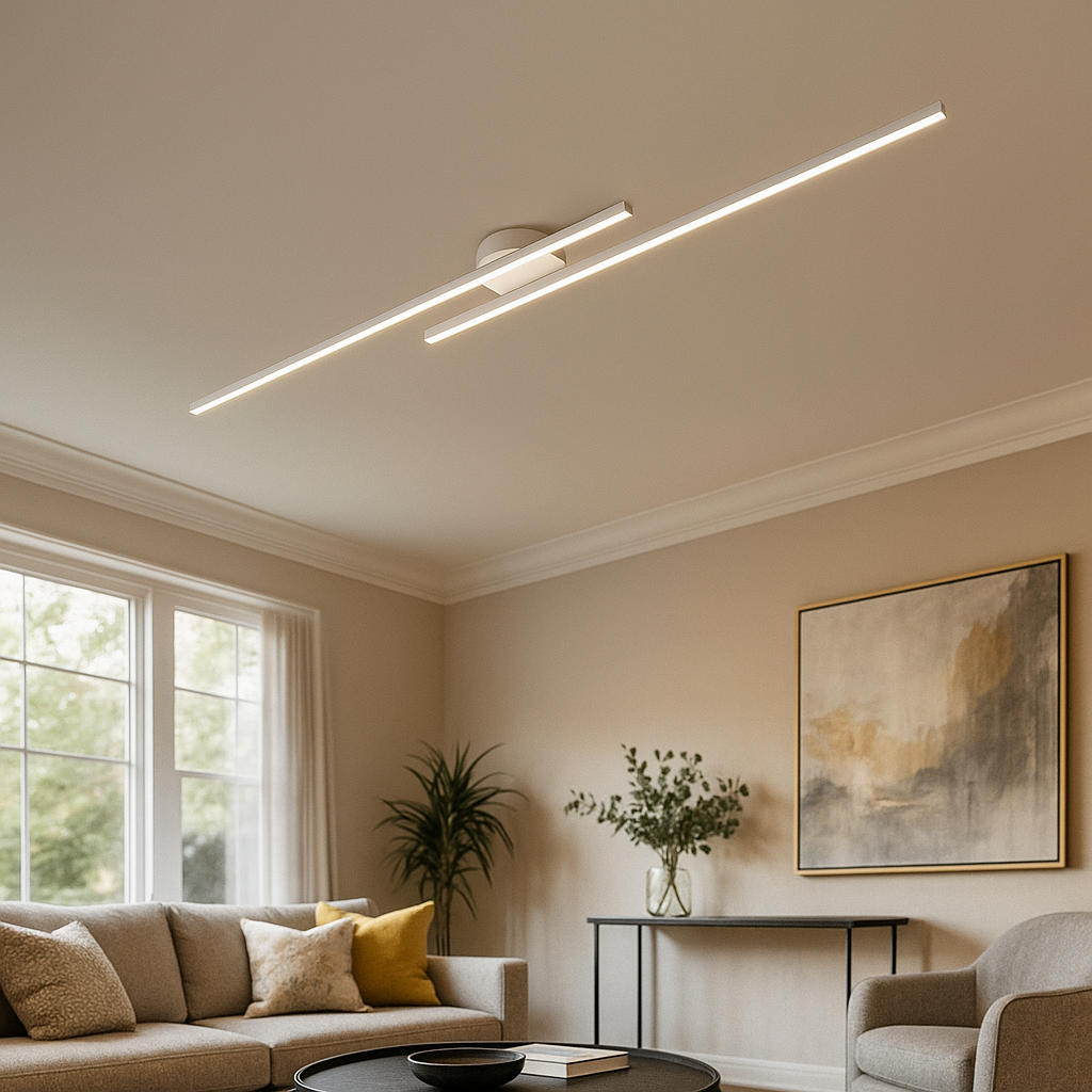 Podłużna Lampa Sufitowa LED z Aluminium