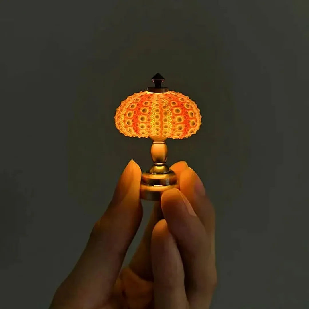 Szklana Lampa Nocna LED Z Kloszem Kopułowym