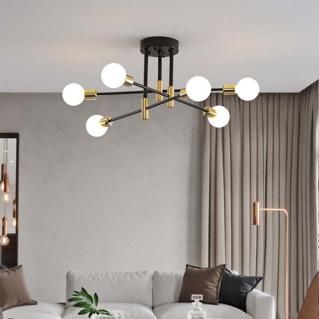 Nowoczesna Sufitowa Lampa Ze Szklaną Kulą
