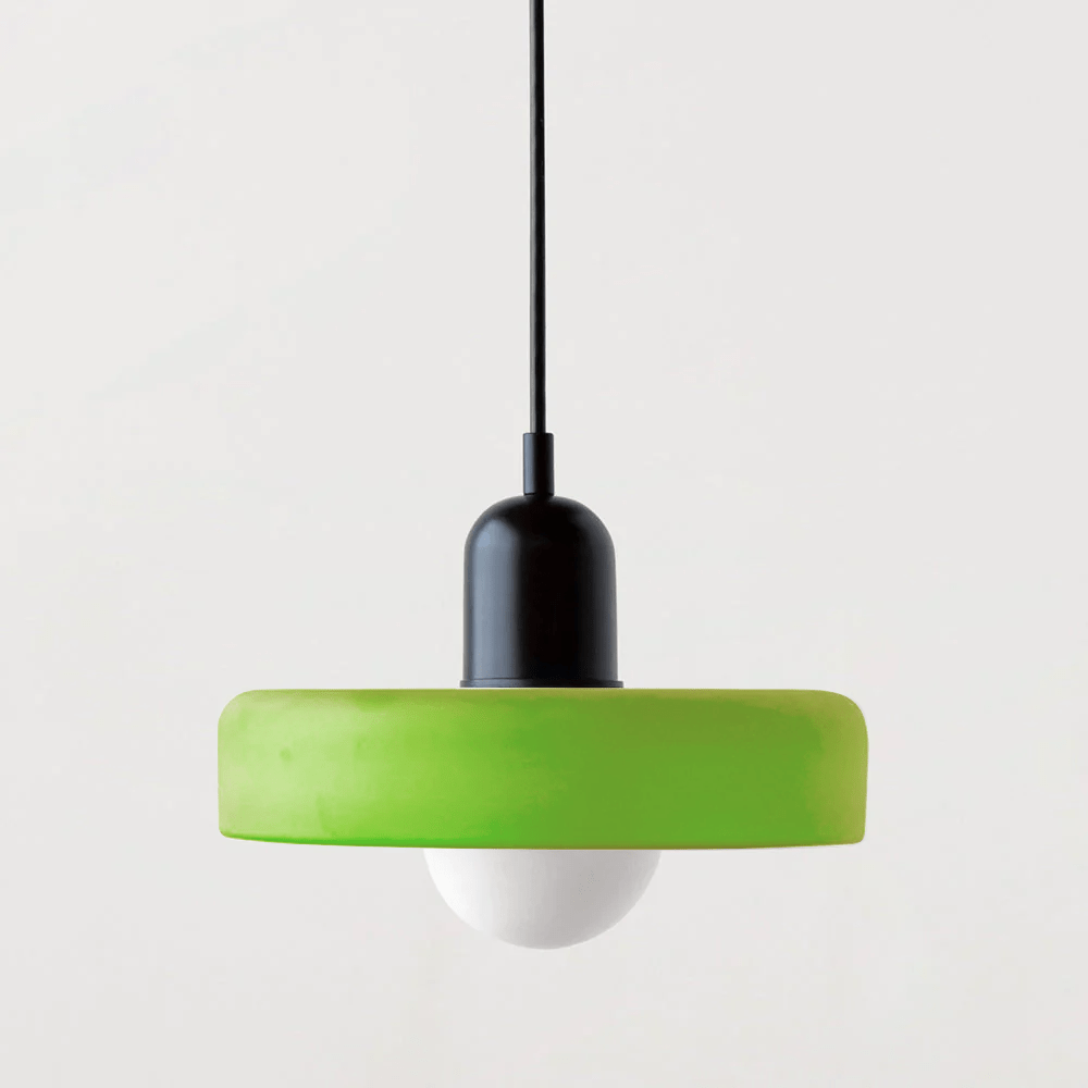 Skandynawska Okrągła Szklana Lampa Wisząca