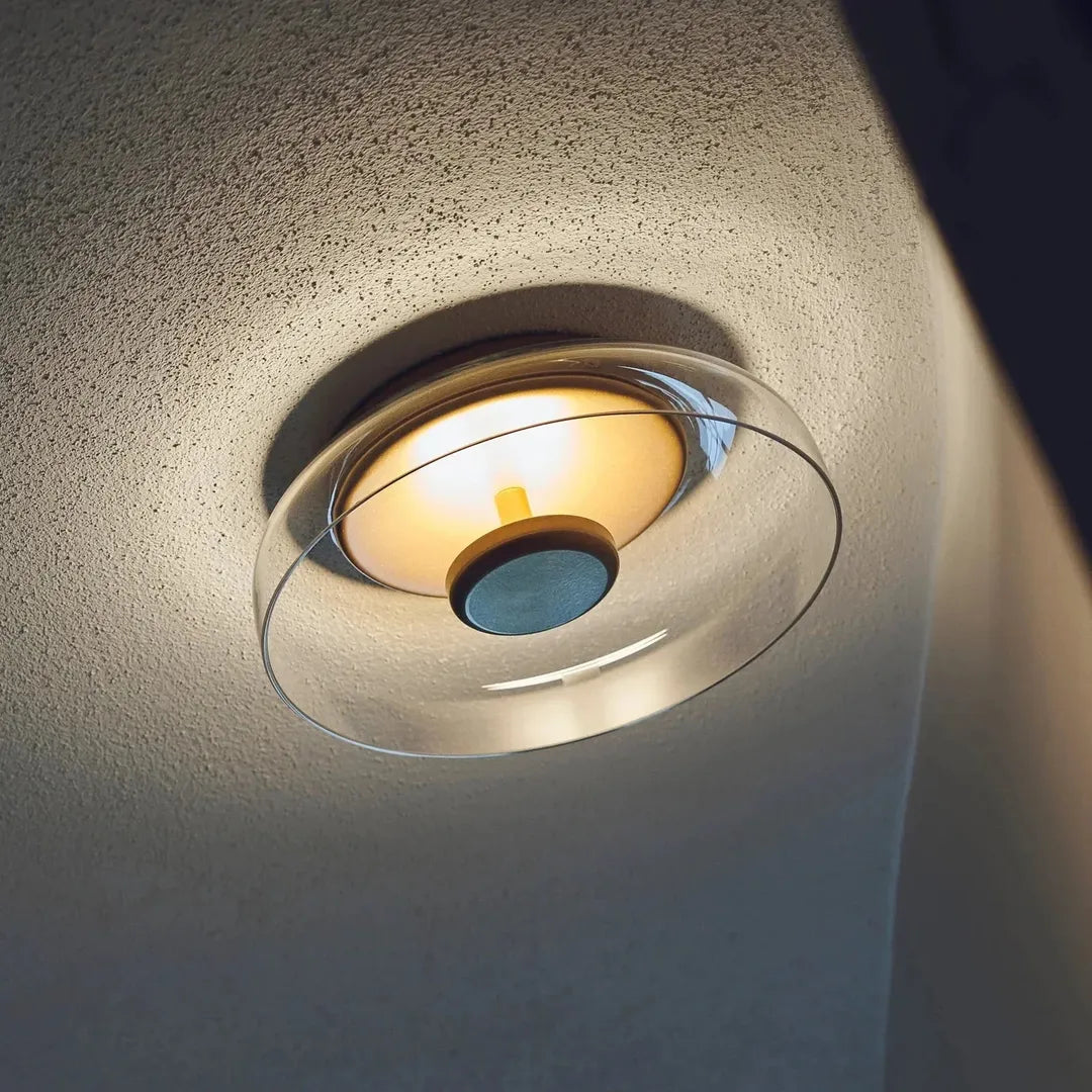 Sufitowa Lampa LED Ze Szkła Przydymionego Z Ciepłym Światłem