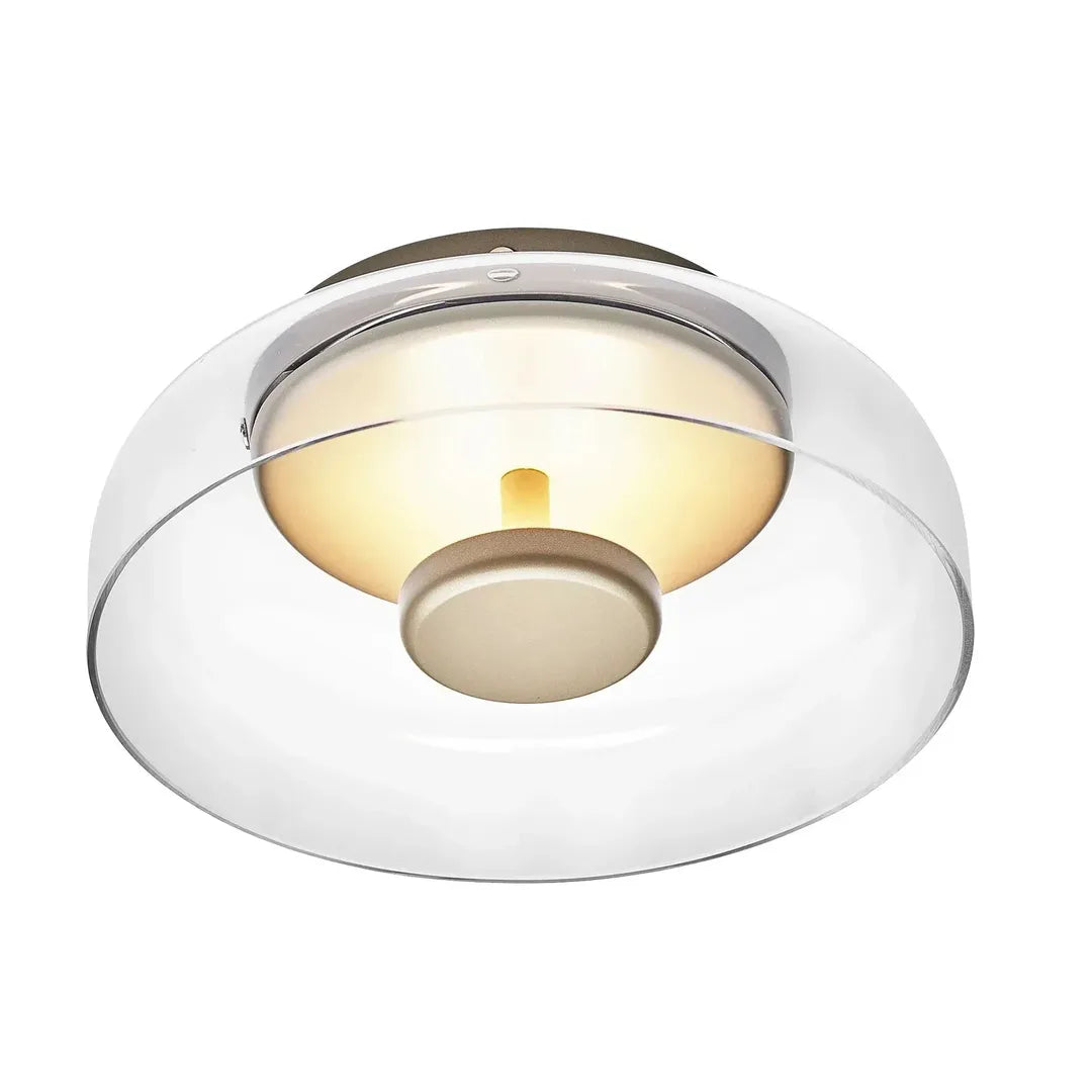 Sufitowa Lampa LED Ze Szkła Przydymionego Z Ciepłym Światłem