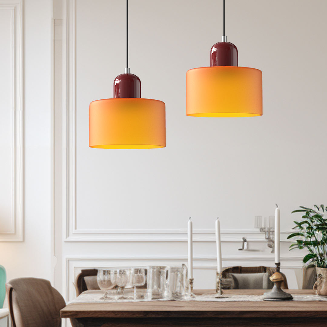 Szklana Lampa Wisząca Bauhaus