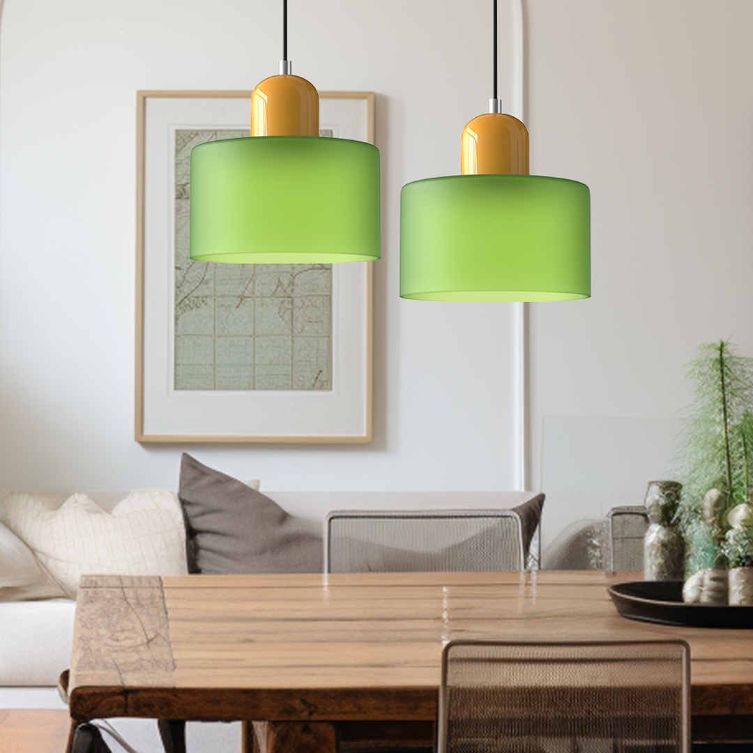 Szklana Lampa Wisząca Bauhaus