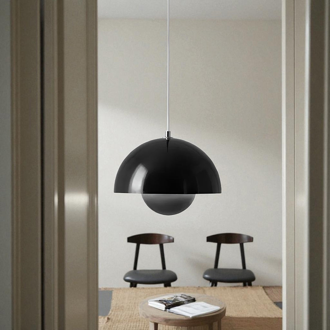 Skandynawska Szklana Lampa Wisząca Z Motywem Kwiatowym
