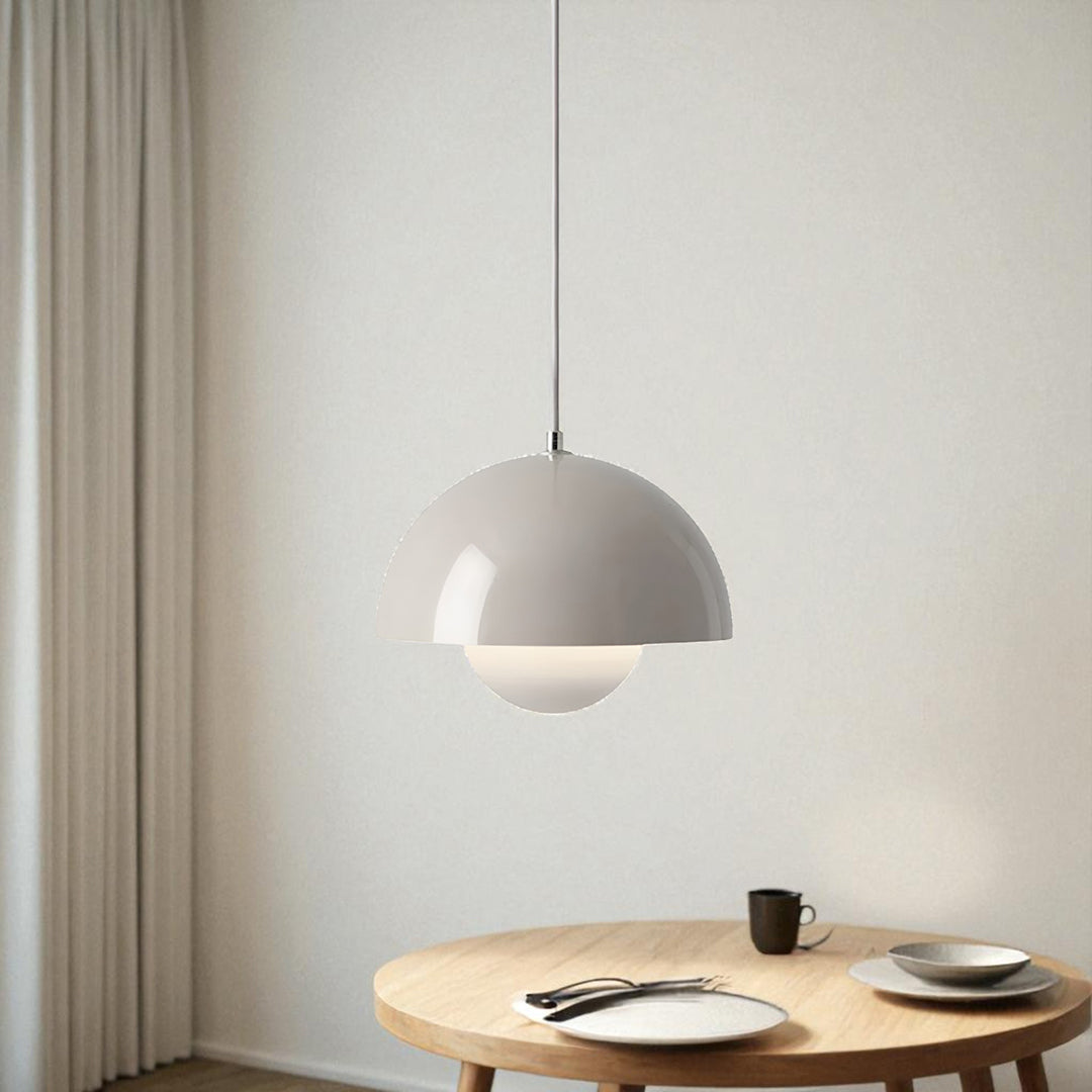 Skandynawska Szklana Lampa Wisząca Z Motywem Kwiatowym