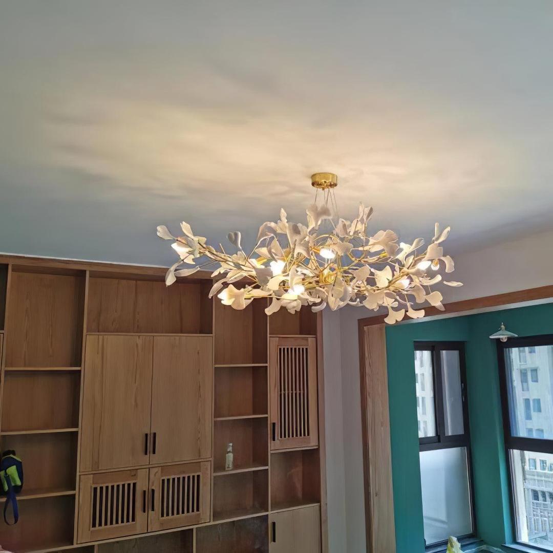 Kwiatowy Metalowy Żyrandol LED