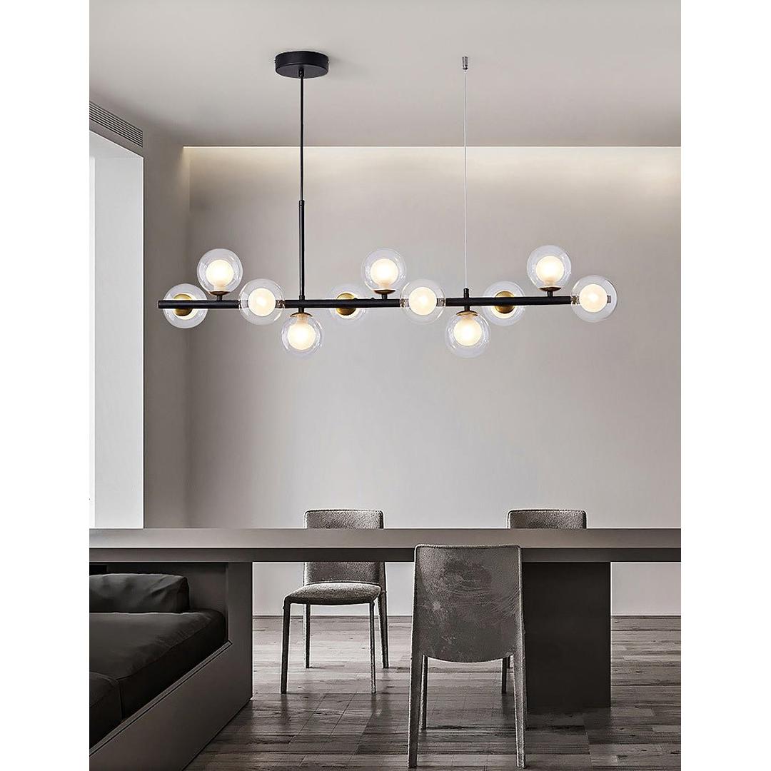 Szklana Liniowa Lampa Wisząca Do Jadalni