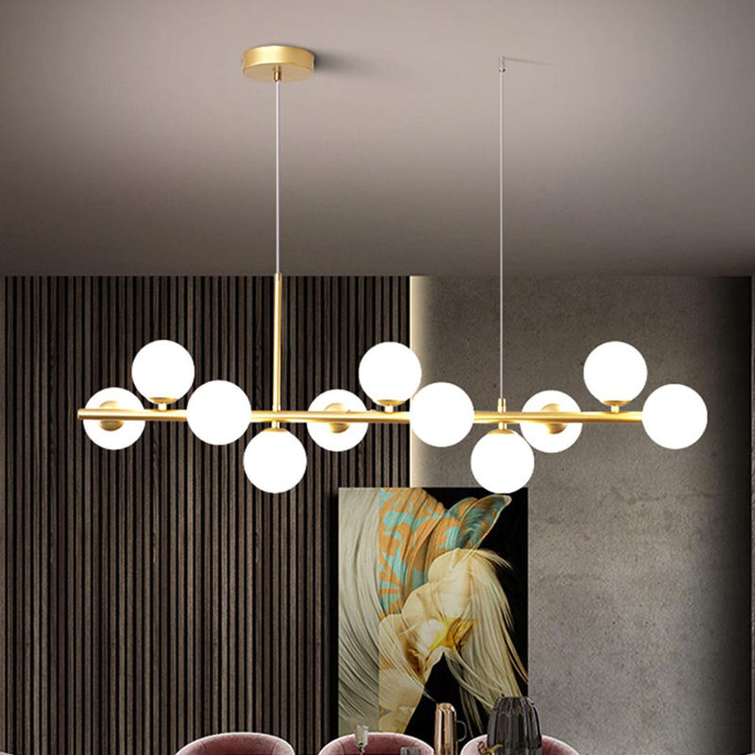 Nowoczesna Szklana Liniowa Lampa Wisząca