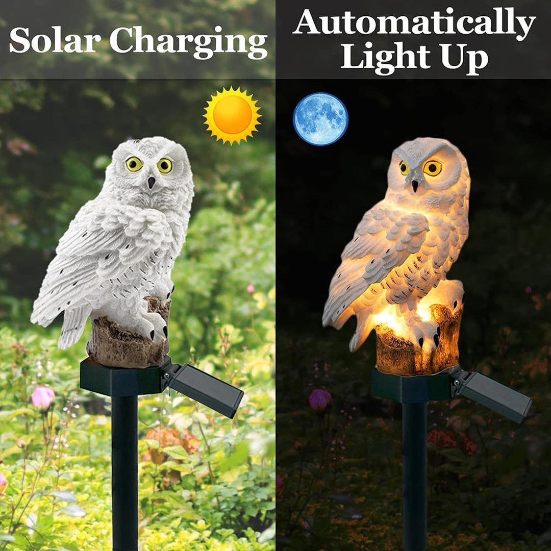 Zewnętrzna Solarna Lampa Ogrodowa Sowa