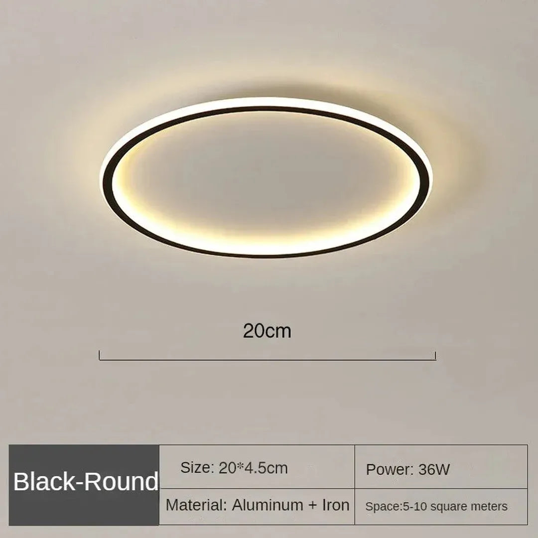 Skandynawska Okrągła Lampa Sufitowa LED
