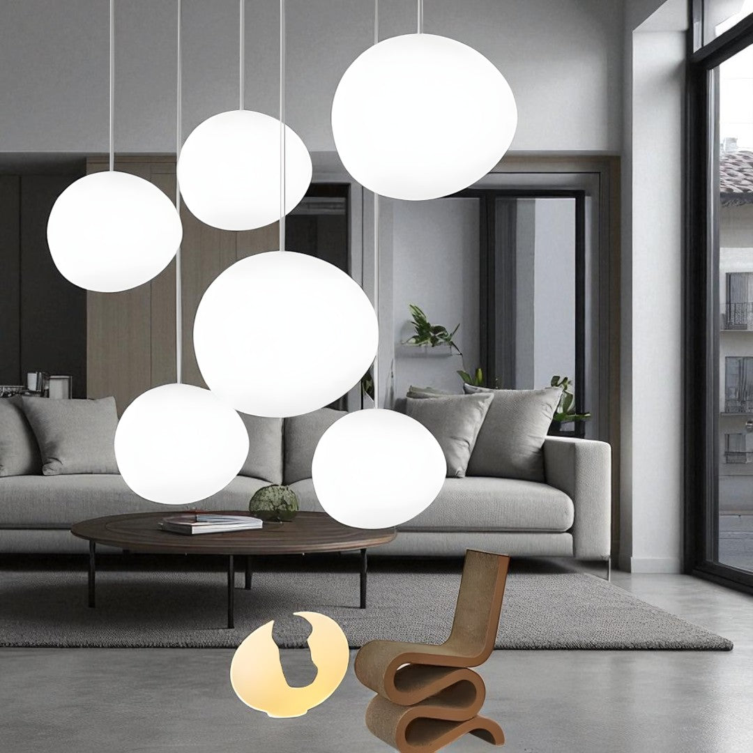 Okrągła Transparentna Lampa Wisząca LED