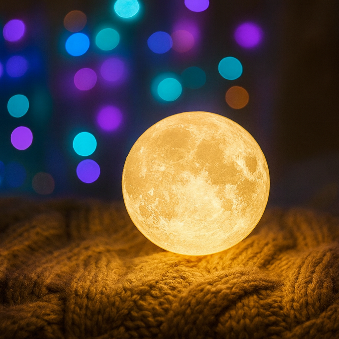 Nowoczesna Akumulatorowa Lampa Stołowa LED Księżyc