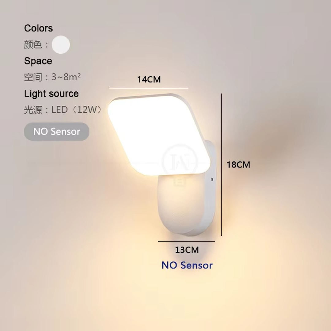 Zewnętrzna Lampa Ścienna LED Z Czujnikiem Ruchu