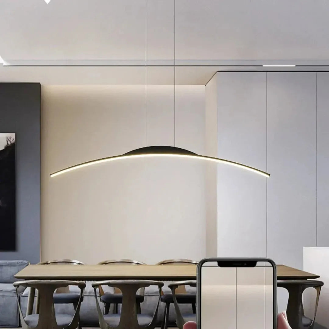 Nowoczesna Łukowa Lampa Wisząca LED