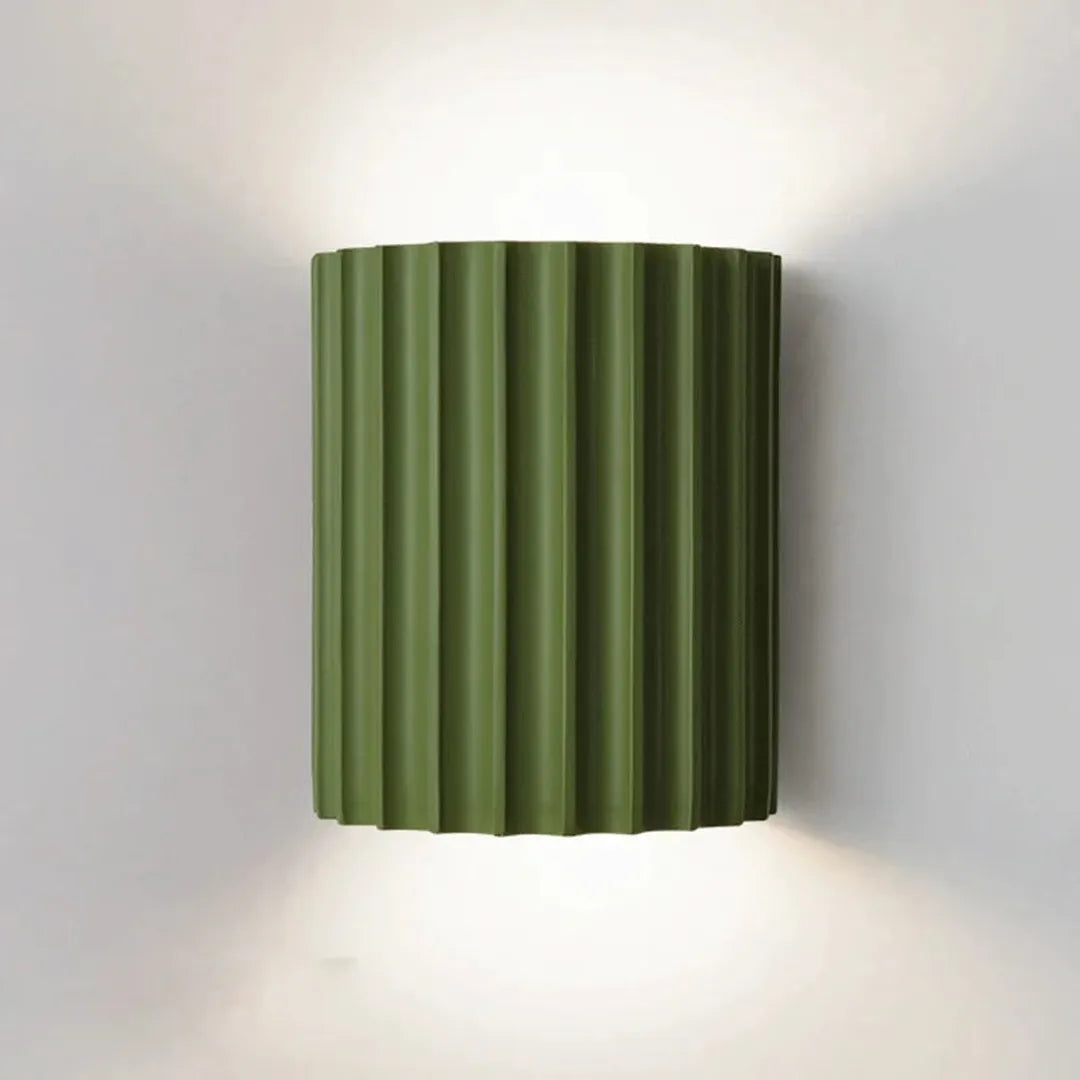 Skandynawska Lampa Ścienna Z Prążkowanego Szkła