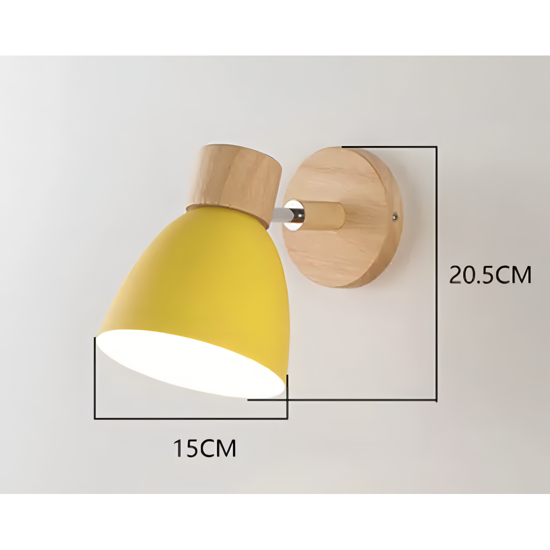 Nordycka Drewniana Lampa Ścienna Z Łańcuszkiem
