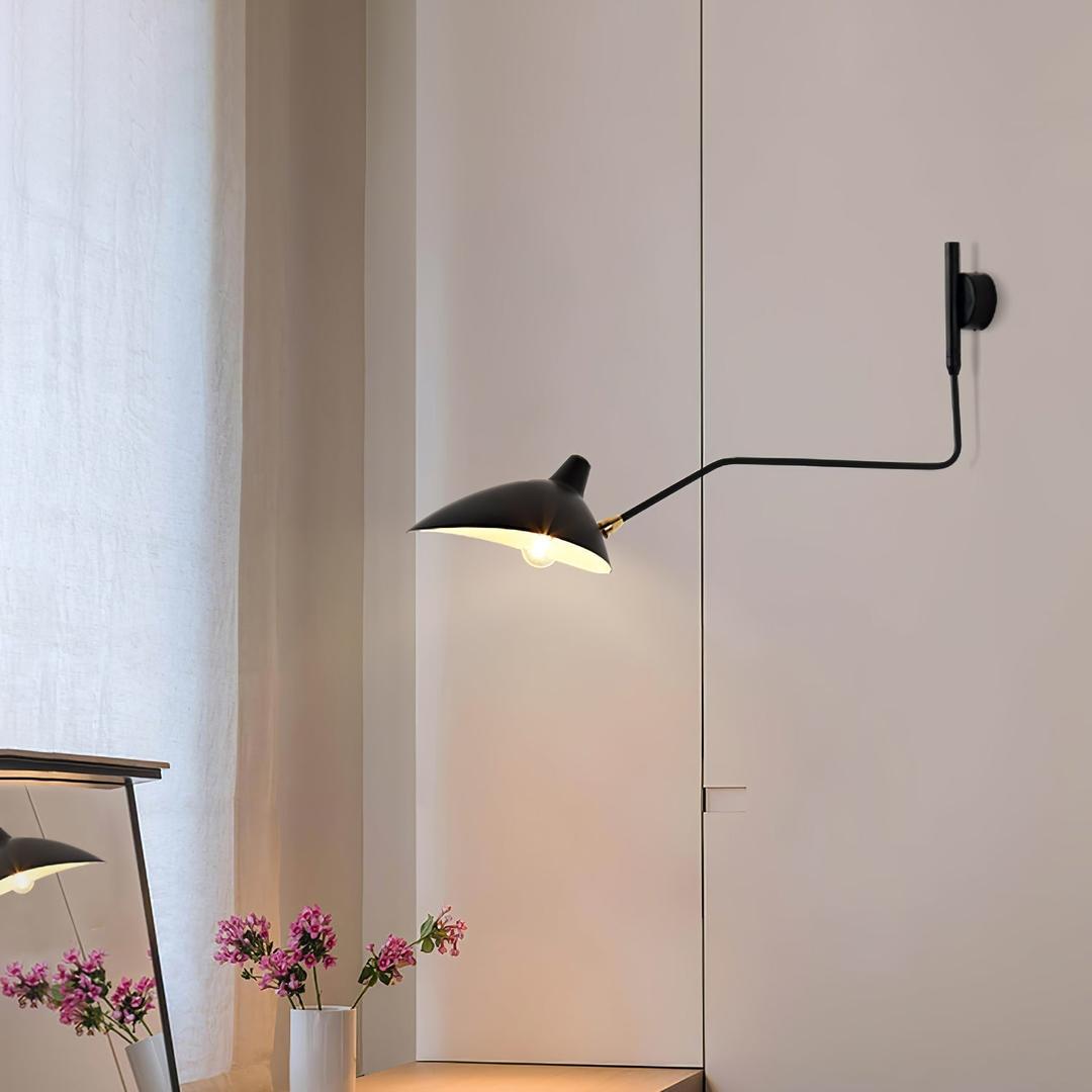 Nowoczesna Regulowana Metalowa Lampa Ścienna
