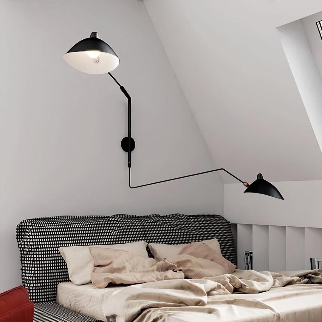 Nowoczesna Regulowana Metalowa Lampa Ścienna