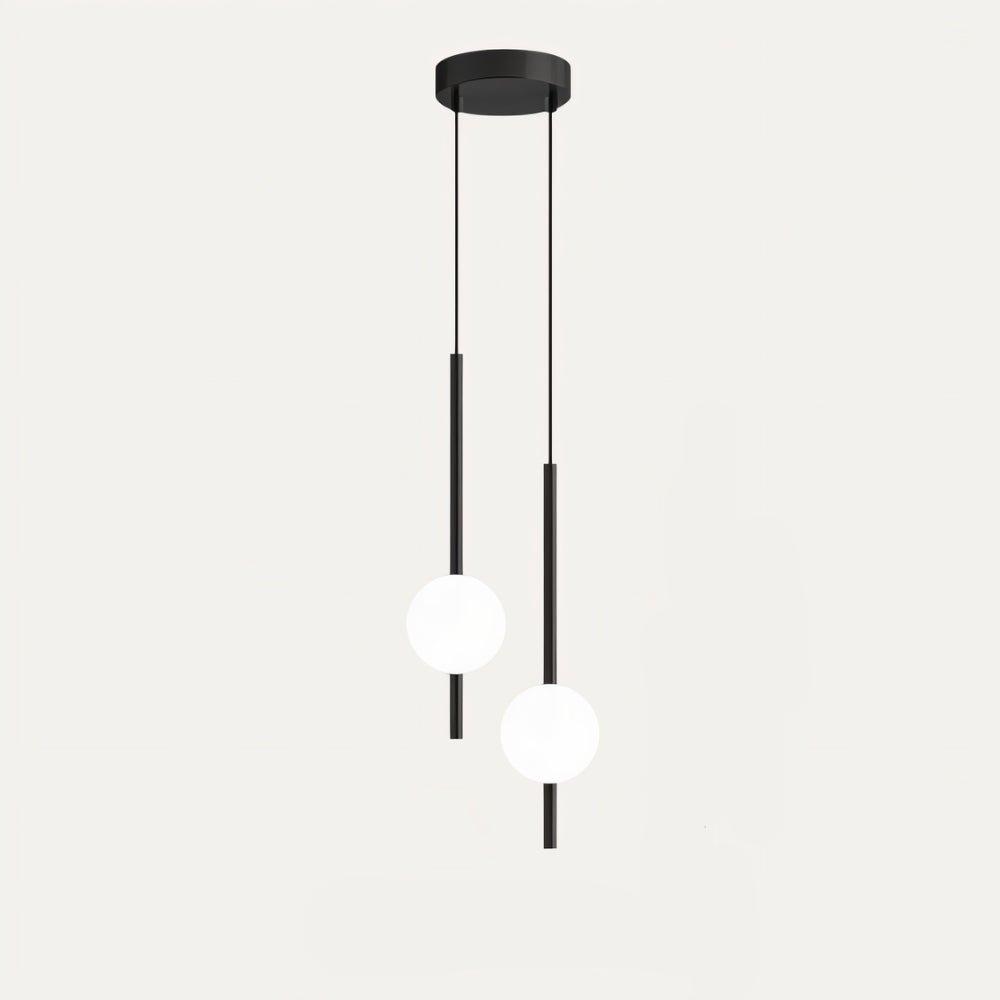Skandynawska Szklano-Metalowa Lampa Wisząca