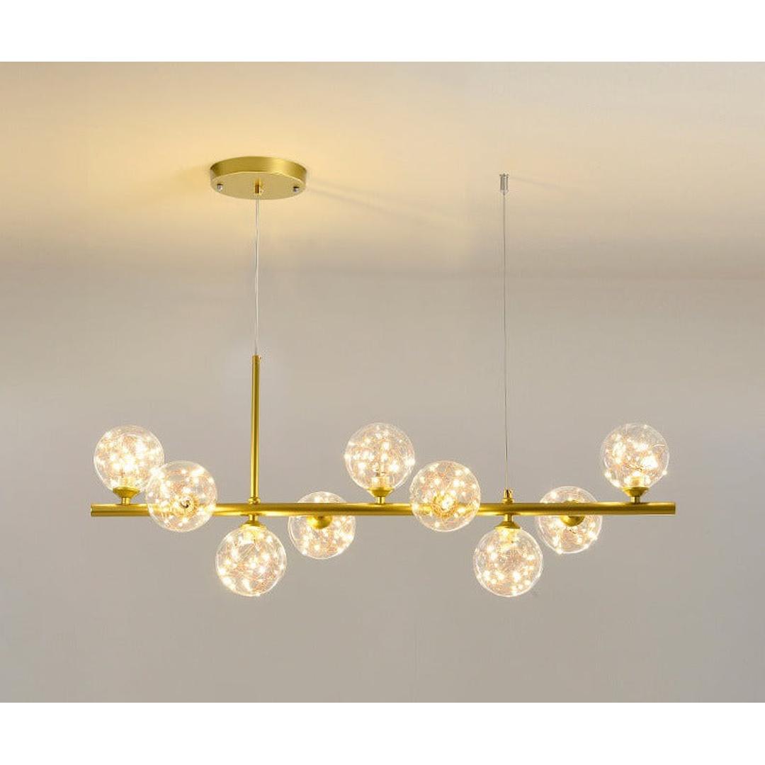 Nowoczesna Szklana Liniowa Lampa Wisząca