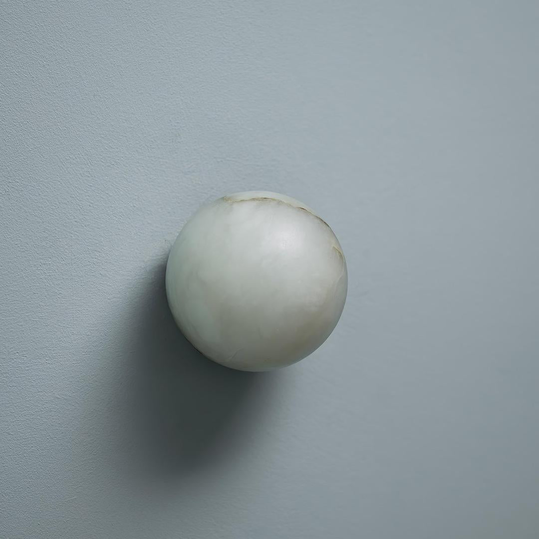Japandi Marmurowa Lampa Ścienna LED W Kształcie Kuli