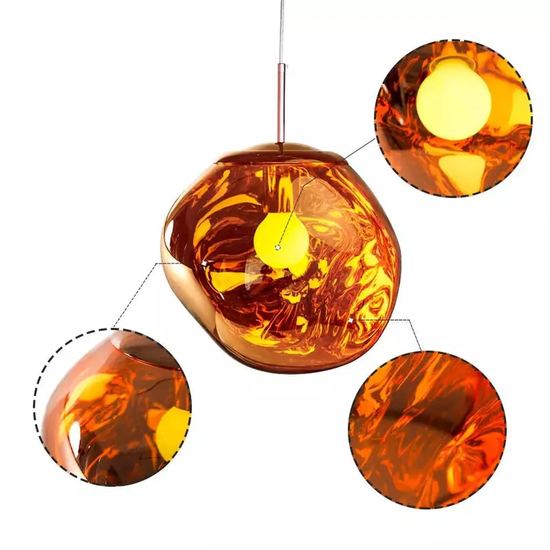Nowoczesna Szklana Lampa Wisząca E27