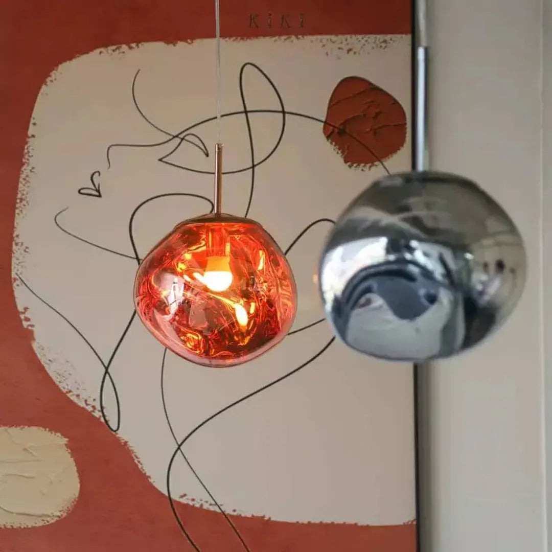Nowoczesna Szklana Lampa Wisząca E27