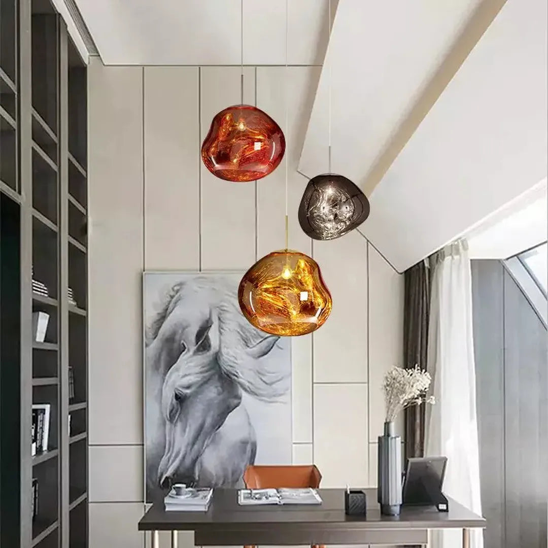 Nowoczesna Szklana Lampa Wisząca E27
