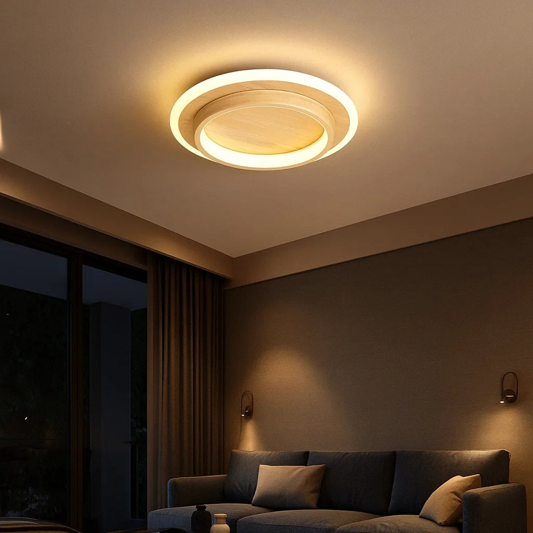 Lampa Sufitowa LED Okrągła do Przedpokoju z Metalu i Akrylu