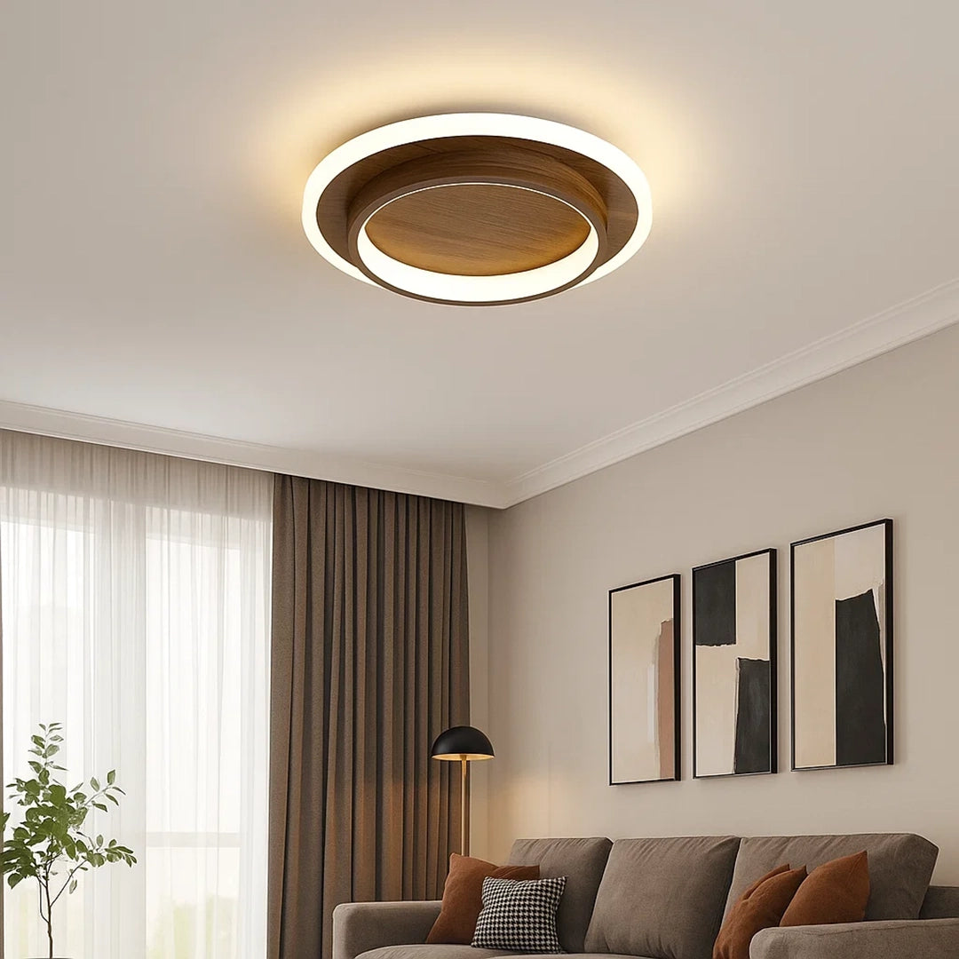 Lampa Sufitowa LED Okrągła do Przedpokoju z Metalu i Akrylu