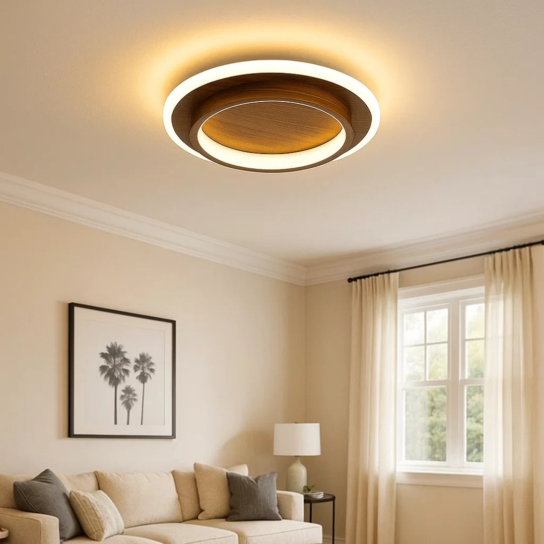 Lampa Sufitowa LED Okrągła do Przedpokoju z Metalu i Akrylu