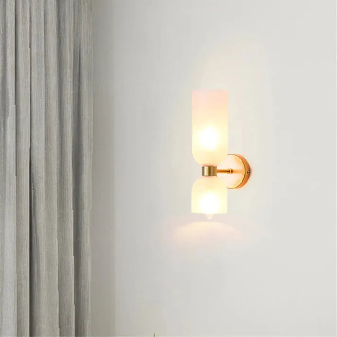 Szklana Lampa Ścienna LED Z Ciepłym Światłem