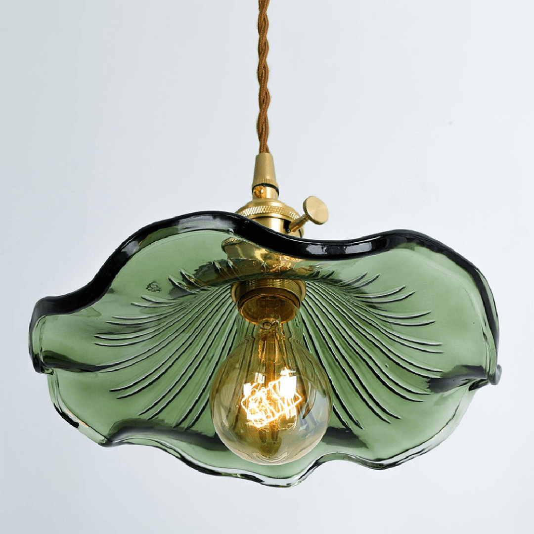 Vintage Lampa Wisząca Ze Szkła Z Regulowanym Przewodem I Oprawą E27