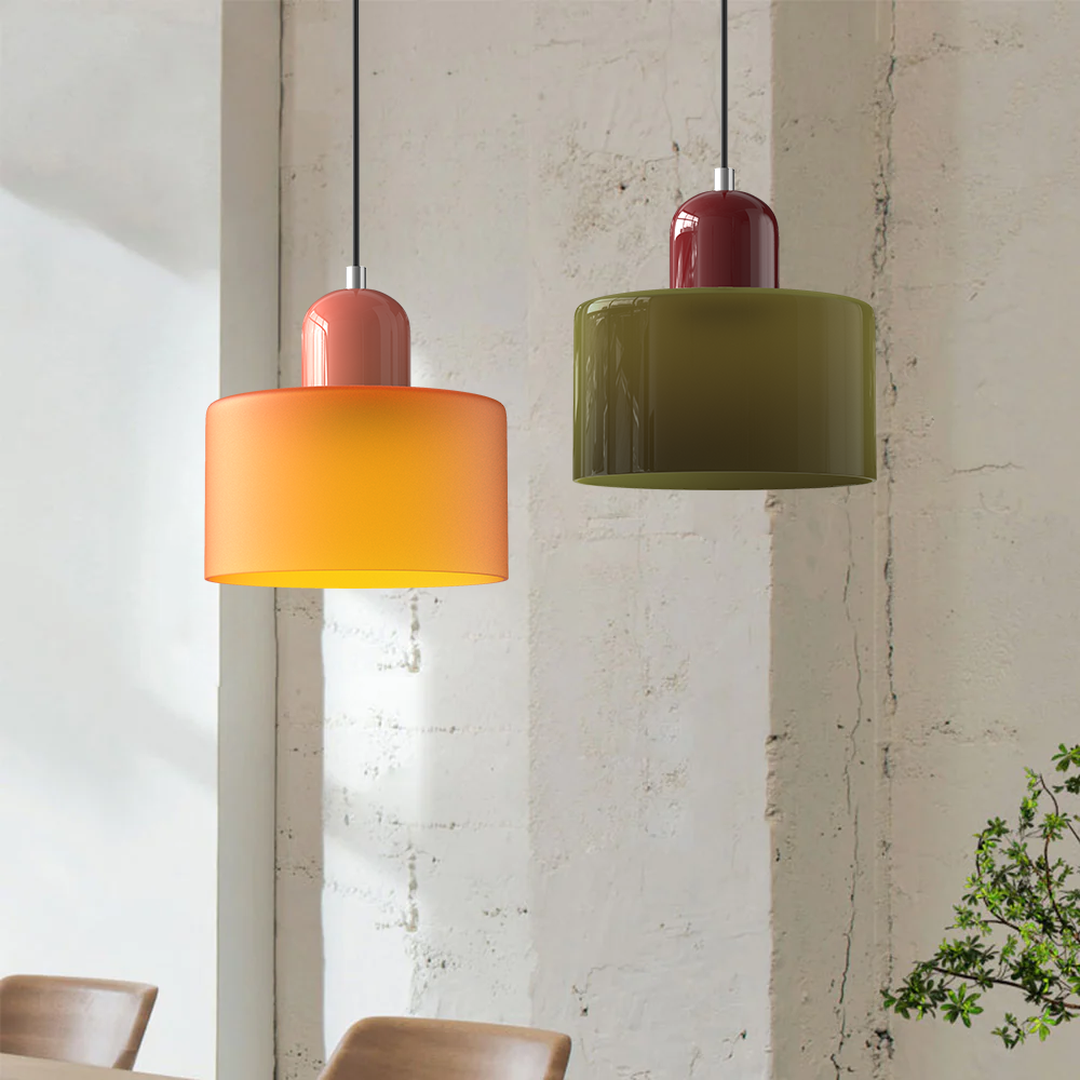 Szklana Lampa Wisząca Bauhaus