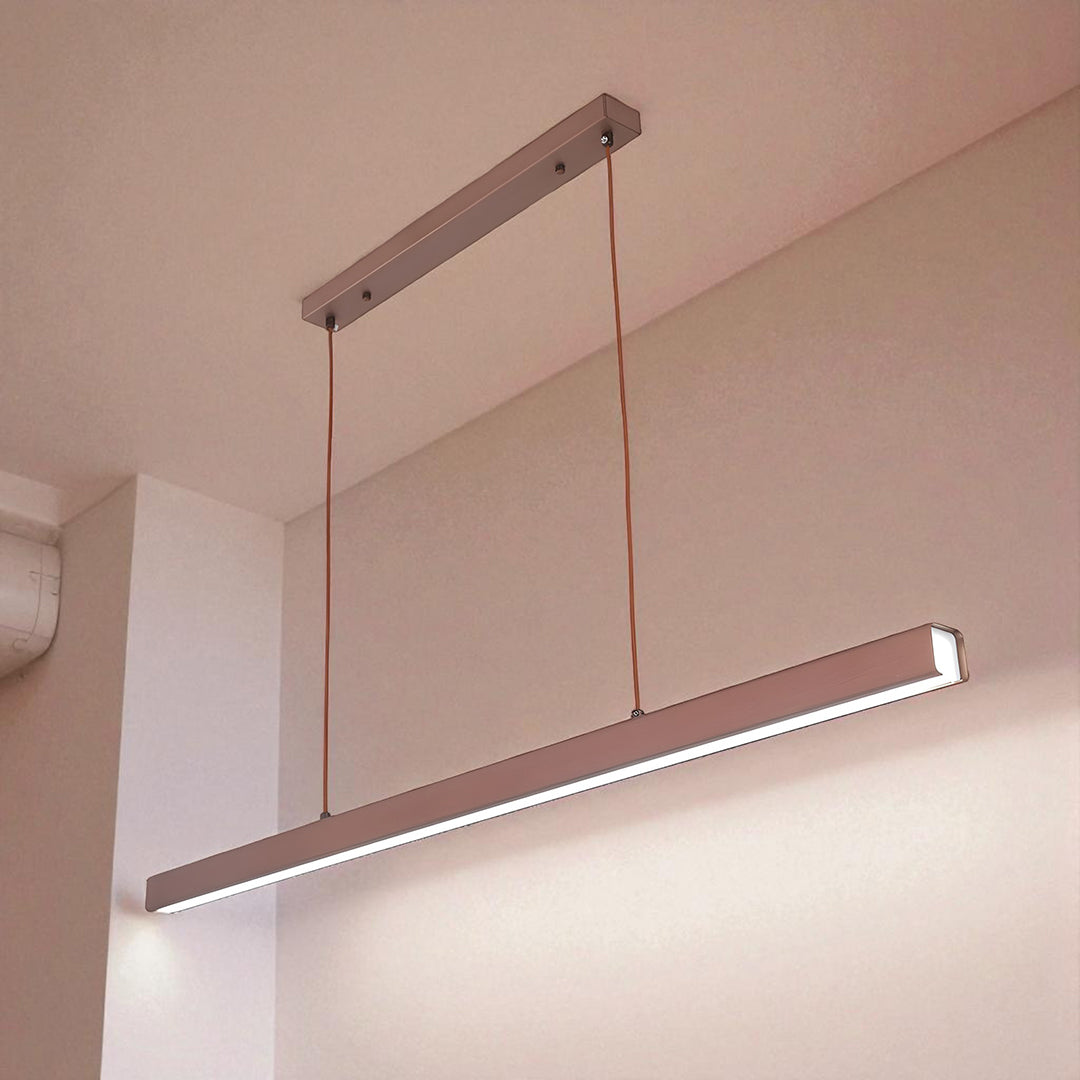 Industrialna Liniowa Lampa Wisząca LED Z Geometrycznym Designem