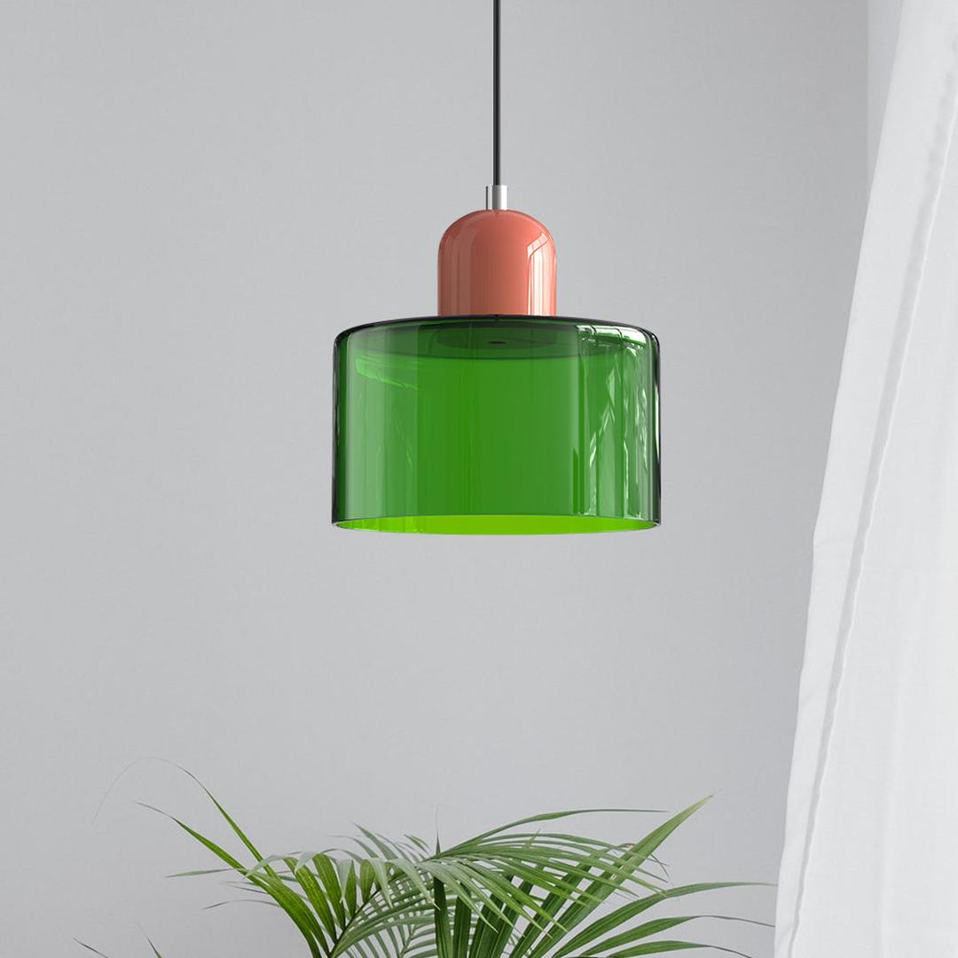 Szklana Lampa Wisząca Bauhaus