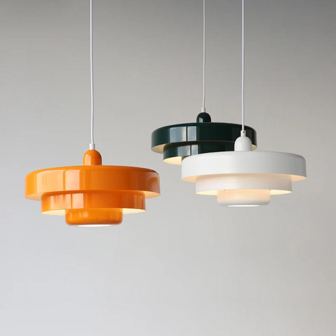 Włoska Metalowa Lampa Wisząca