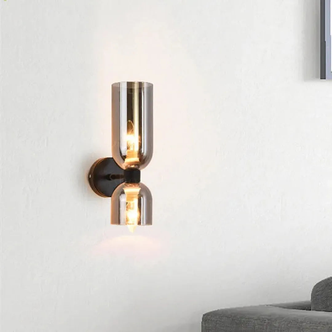 Szklana Lampa Ścienna LED Z Ciepłym Światłem