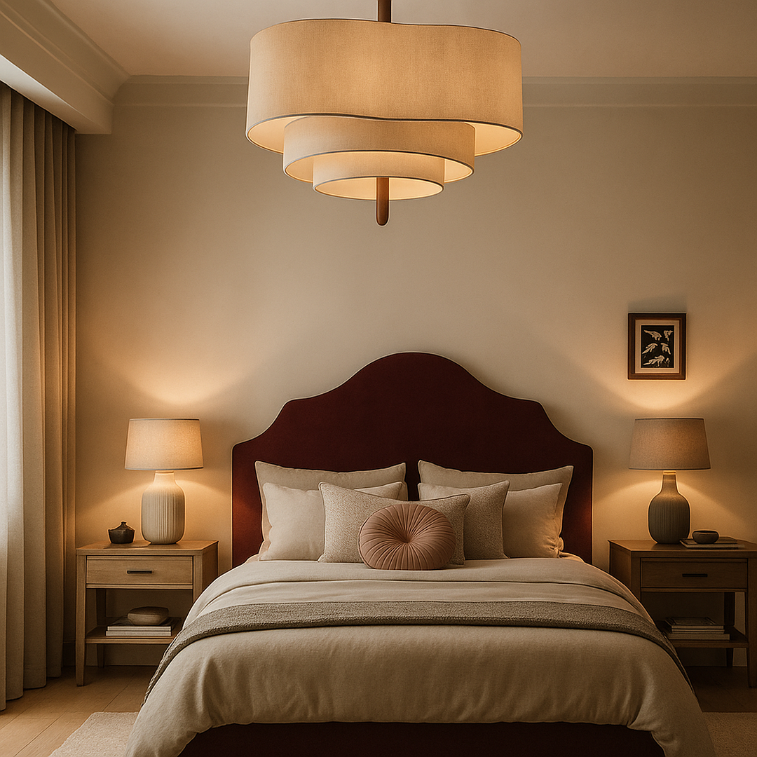 Elegancki Żyrandol Z Tkaniny