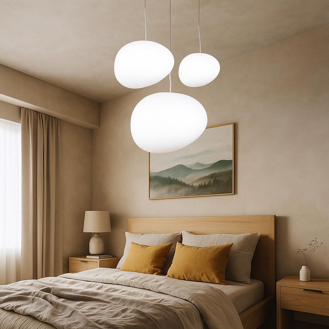 Minimalistyczna Okrągła Metalowa Lampa Wisząca