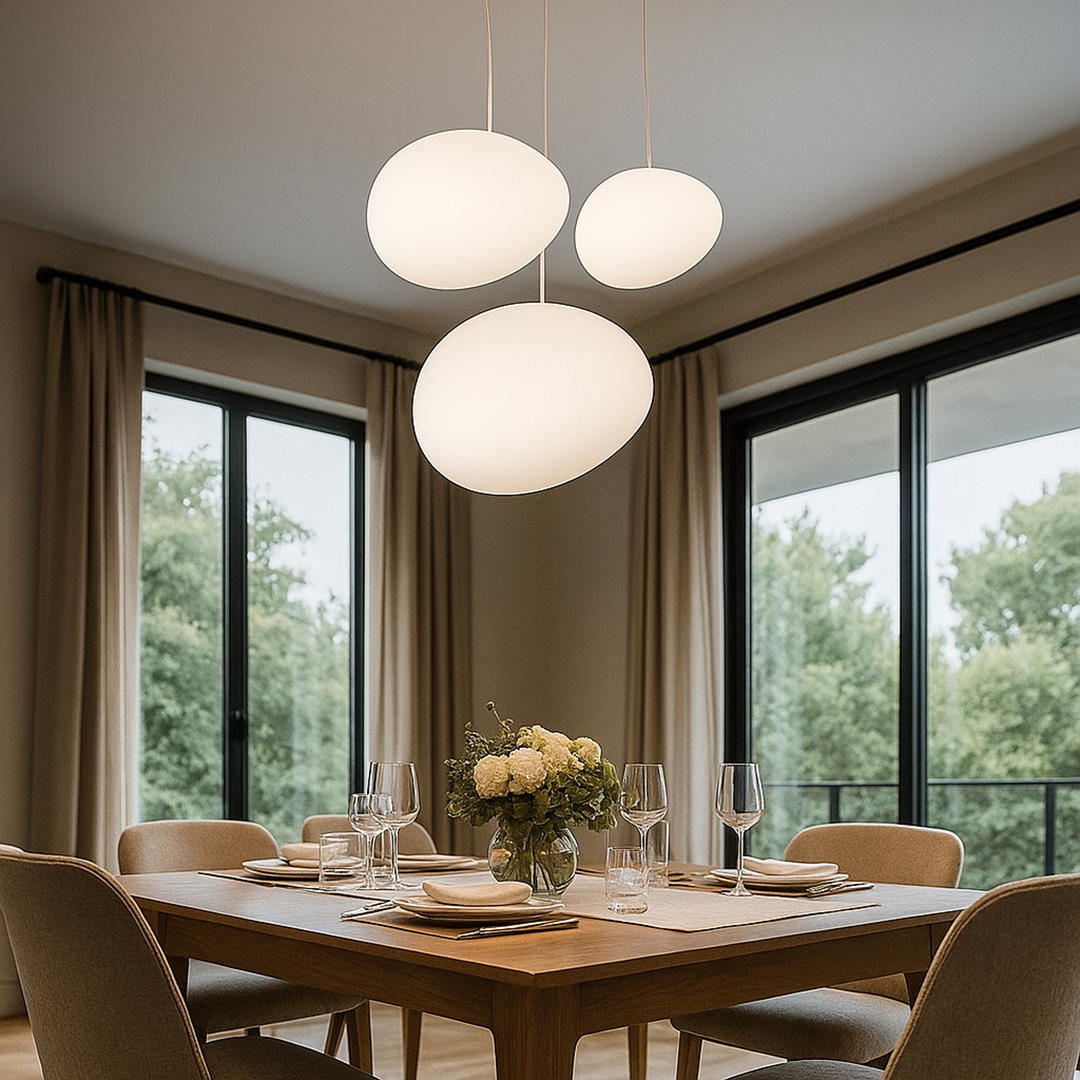 Minimalistyczna Okrągła Metalowa Lampa Wisząca