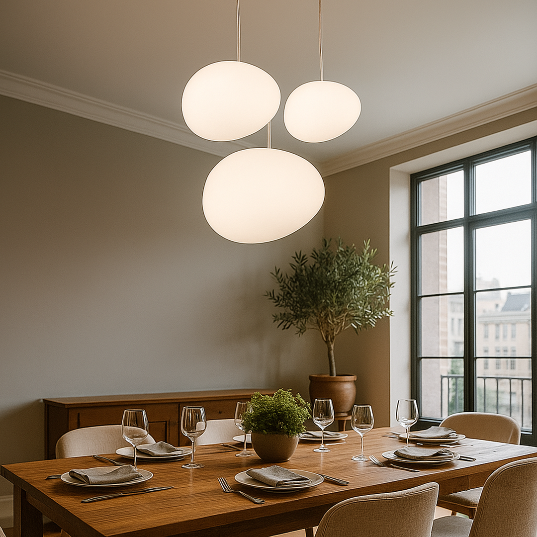 Minimalistyczna Okrągła Metalowa Lampa Wisząca