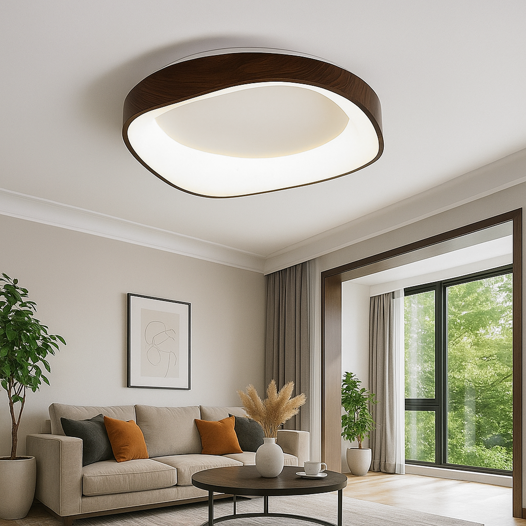 Nordycka Lampa Sufitowa Z Fakturą Drewna W Stylu Skandynawskim