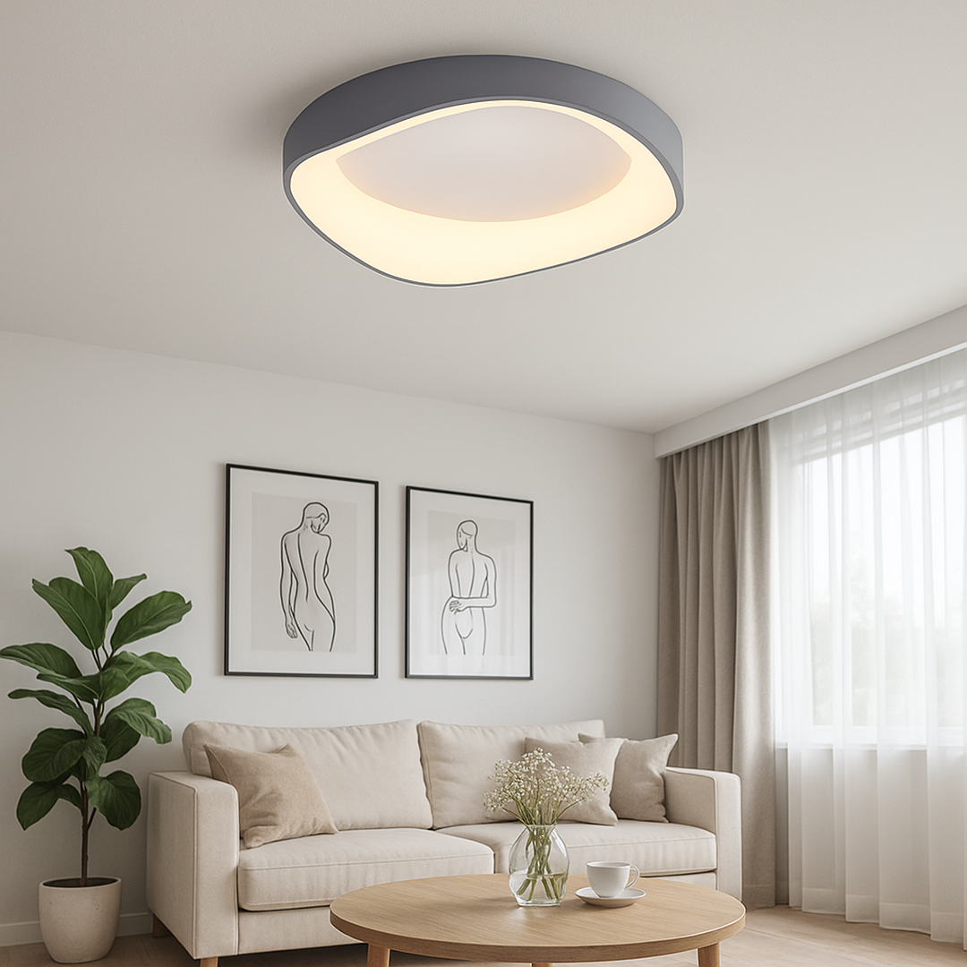 Nordycka Lampa Sufitowa Z Fakturą Drewna W Stylu Skandynawskim